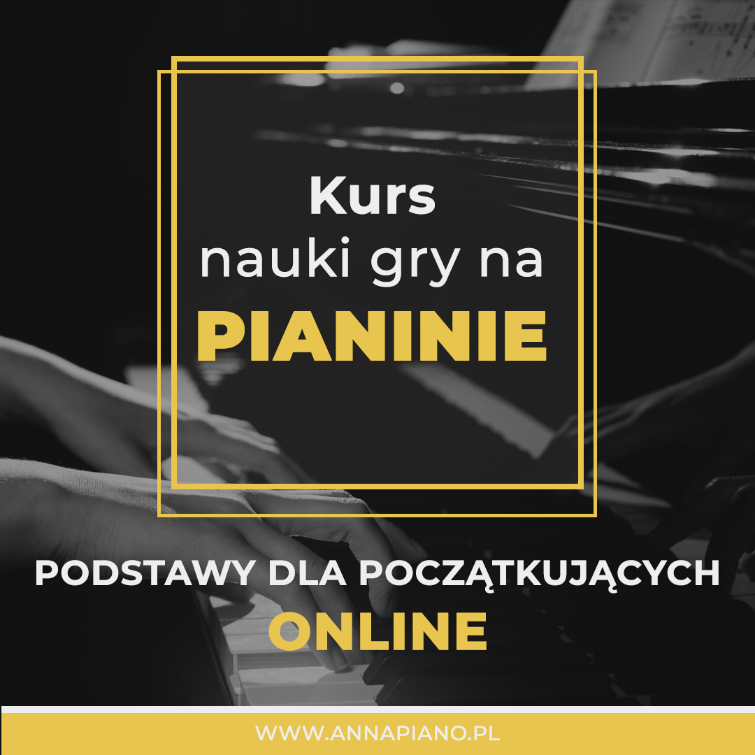 Kurs nauki gry na pianinie / fortepianie z elementami improwizacji. Poziom podstawowy, część 1.