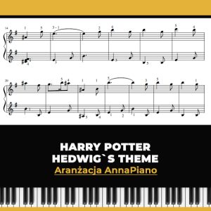 Harry Potter "Hedwig`s Theme" muz. John Williams. Prosta aranżacja na pianino, fortepian.  Aranżacja AnnaPiano